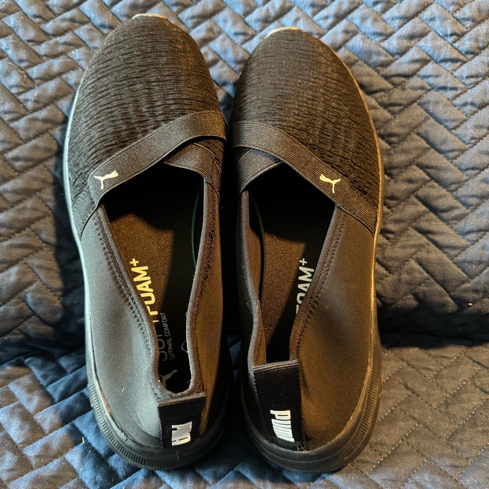 PUMA Black ADELINA Slip-On Shoes